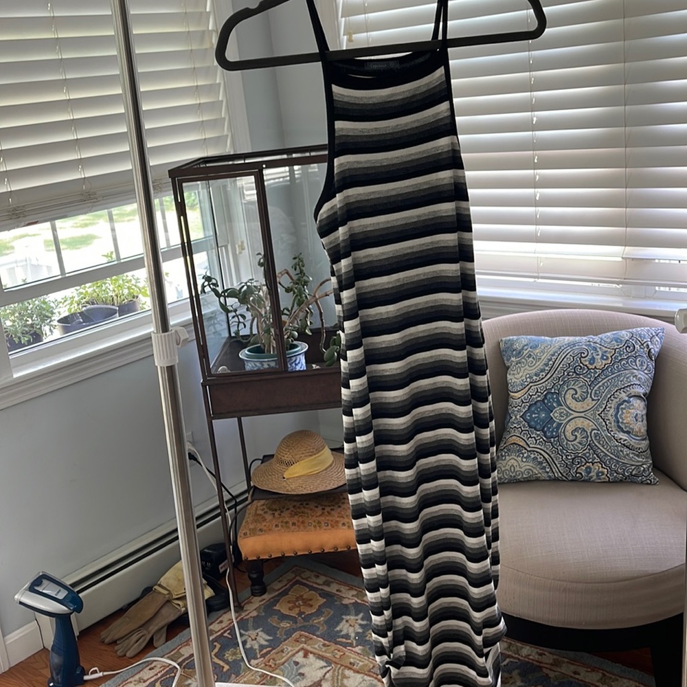 Maxi dress, black white and grey, size M